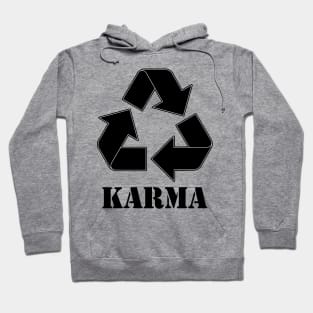 Karma Recycle Black Hoodie